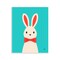 Stupell Industries Rabbit & Bowtie on Turquoise Wall Plaque Art Design by Jessica Beck